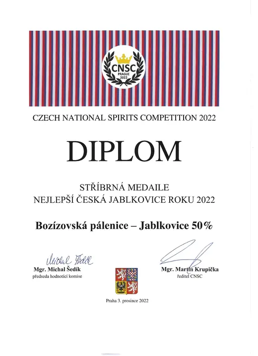 Diplom: Jablkovice roku 2022