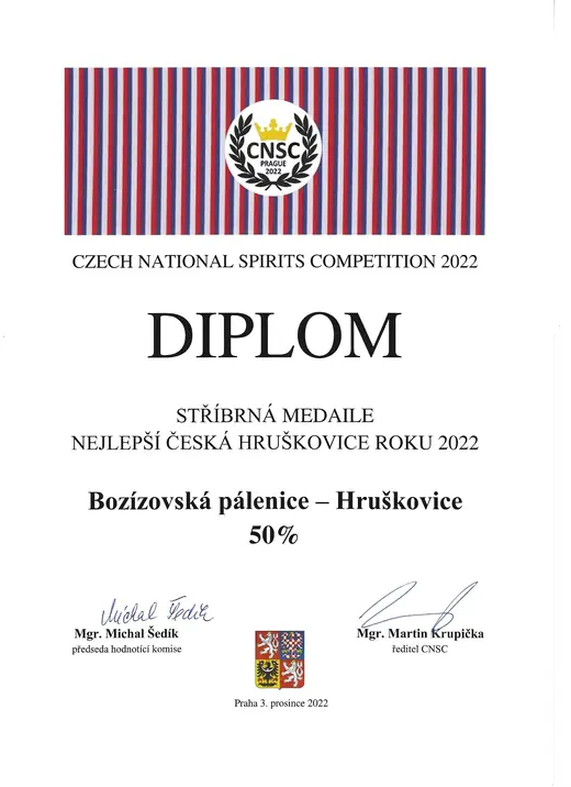 Diplom: Hruškovice roku 2022