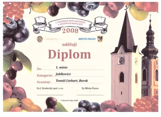 Diplom: 2008 Jablkovice